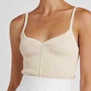 DISSH Sweetheart Neck Tank Top Stone Large NWT